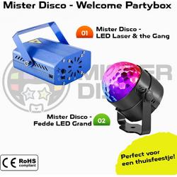 Mister Disco - Welcome Partybox | Discolamp | Laser | Feestverlichting | Partyverlichting | Discoverlichting | Discolampen | Feestpakket | Party